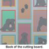 NEW Lots of Black Pug Glass Cutting Board Decorative Tempered Glass Kitchen Cutting and Serving Board Large Size Chopping Board