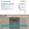 15inch Undermount RV Sink Single Bowl Bar Sink Stainless Steel Kitchen Sink with Folding Faucet, Sink Cover, Drain Strainer
