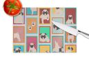 NEW Lots of Fawn Pug Glass Cutting Board Decorative Tempered Glass Kitchen Cutting and Serving Board Large Size Chopping Board