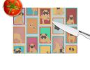 NEW Lots of Apricot Pug Glass Cutting Board Decorative Tempered Glass Kitchen Cutting and Serving Board Large Size Chopping Board