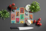 NEW Lots of Black and Tan Chihuahua Glass Cutting Board Decorative Tempered Glass Kitchen Cutting and Serving Board Large Size Chopping Board