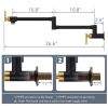 304 stainless steel Wall-Mounted Potfiller modern 360-degree rotating kitchen faucet in Black + Brushed Gold