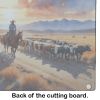 Cattle Drive at Sunset Glass Cutting Board Decorative Tempered Glass Kitchen Cutting and Serving Board Large Size Chopping Board