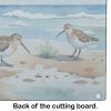Sandpipers Hunting Glass Cutting Board Decorative Tempered Glass Kitchen Cutting and Serving Board Large Size Chopping Board