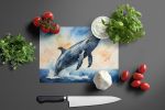 Humpback Whale Breaching Glass Cutting Board Decorative Tempered Glass Kitchen Cutting and Serving Board Large Size Chopping Board
