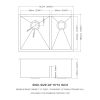 Double Bowl(60/40) Undermount Sink- 28"x19" Double Bowl Kitchen Sink 16 Gauge with Two 10" Deep Basin