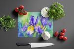 NEW Tennessee Iris in Watercolor Glass Cutting Board Decorative Tempered Glass Kitchen Cutting and Serving Board Large Size Chopping Board