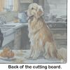Golden Retriever Fall Kitchen Pumpkins Glass Cutting Board Decorative Tempered Glass Kitchen Cutting and Serving Board Large Size Chopping Board