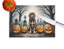 NEW Bloodhound Spooky Halloween Glass Cutting Board Decorative Tempered Glass Kitchen Cutting and Serving Board Large Size Chopping Board