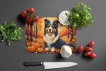 NEW Collie Fall Glass Cutting Board Decorative Tempered Glass Kitchen Cutting and Serving Board Large Size Chopping Board