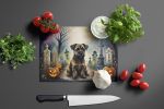 NEW Border Terrier Spooky Halloween Glass Cutting Board Decorative Tempered Glass Kitchen Cutting and Serving Board Large Size Chopping Board