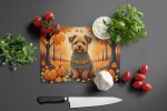 NEW Norfolk Terrier Fall Glass Cutting Board Decorative Tempered Glass Kitchen Cutting and Serving Board Large Size Chopping Board