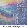NEW Delphinium in Color Glass Cutting Board Decorative Tempered Glass Kitchen Cutting and Serving Board Large Size Chopping Board