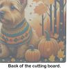 NEW Norwich Terrier Fall Glass Cutting Board Decorative Tempered Glass Kitchen Cutting and Serving Board Large Size Chopping Board