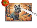 NEW Scottish Terrier Fall Glass Cutting Board Decorative Tempered Glass Kitchen Cutting and Serving Board Large Size Chopping Board