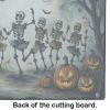 NEW Dancing Skeletons Spooky Halloween Glass Cutting Board Decorative Tempered Glass Kitchen Cutting and Serving Board Large Size Chopping Board