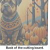 NEW Border Terrier Fall Glass Cutting Board Decorative Tempered Glass Kitchen Cutting and Serving Board Large Size Chopping Board