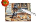 Dachshund Fall Kitchen Pumpkins Glass Cutting Board Decorative Tempered Glass Kitchen Cutting and Serving Board Large Size Chopping Board