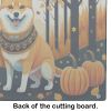 NEW Shiba Inu Fall Glass Cutting Board Decorative Tempered Glass Kitchen Cutting and Serving Board Large Size Chopping Board