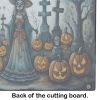 NEW La Catrina Skeleton Spooky Halloween Glass Cutting Board Decorative Tempered Glass Kitchen Cutting and Serving Board Large Size Chopping Board
