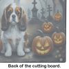 NEW Cavalier Spaniel Spooky Halloween Glass Cutting Board Decorative Tempered Glass Kitchen Cutting and Serving Board Large Size Chopping Board