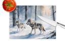 Winter Wolves Glass Cutting Board Decorative Tempered Glass Kitchen Cutting and Serving Board Large Size Chopping Board