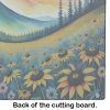 NEW Black-eyed Susans in Color Glass Cutting Board Decorative Tempered Glass Kitchen Cutting and Serving Board Large Size Chopping Board