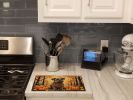 NEW Border Terrier Fall Glass Cutting Board Decorative Tempered Glass Kitchen Cutting and Serving Board Large Size Chopping Board