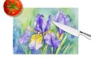 NEW Tennessee Iris in Watercolor Glass Cutting Board Decorative Tempered Glass Kitchen Cutting and Serving Board Large Size Chopping Board