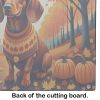 NEW Dachshund Fall Glass Cutting Board Decorative Tempered Glass Kitchen Cutting and Serving Board Large Size Chopping Board