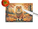 NEW Chow Chow Fall Glass Cutting Board Decorative Tempered Glass Kitchen Cutting and Serving Board Large Size Chopping Board