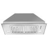 30 inch Insert Range Hood 600 CFM;  Built-in Stainless Steel Range Hoods with Right Button Controls and Back LED Lights; Kitchen Hood for Over Stove;
