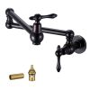 Traditional Wall Mount Stove Swing Arm Folding Pot Filler Kitchen Faucet 2 Handle Double 360¬∞ Rotatable Joints