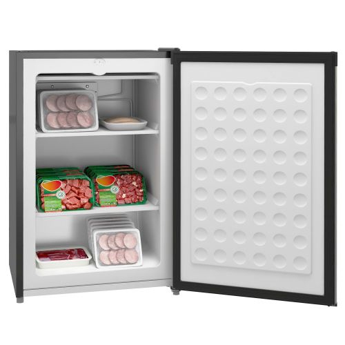 HOMCOM Upright Freezer, 3.0 Cubic Feet Compact Mini Freezer with Reversible Single Door and Adjustable Thermostat, Small freezer for Home, Dorm
