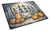 NEW Calacas Skeletons Spooky Halloween Glass Cutting Board Decorative Tempered Glass Kitchen Cutting and Serving Board Large Size Chopping Board