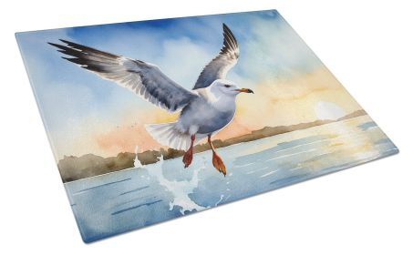 Gull Flying Low Glass Cutting Board Decorative Tempered Glass Kitchen Cutting and Serving Board Large Size Chopping Board (Default: Default)