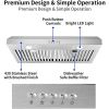 30 inch Kitchen Under Cabinet Range Hood 3-Speed 600CFM Vent w/LEDs Silver/Black