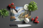 Eagle in Flight Glass Cutting Board Decorative Tempered Glass Kitchen Cutting and Serving Board Large Size Chopping Board