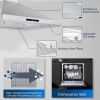 30/36 inch Range Hood 700CFM Wall Mount Stainless Steel Touch Control 3-speed Stove Vent