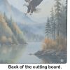 Eagle in Flight Glass Cutting Board Decorative Tempered Glass Kitchen Cutting and Serving Board Large Size Chopping Board
