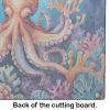 Octopus Among Coral Glass Cutting Board Decorative Tempered Glass Kitchen Cutting and Serving Board Large Size Chopping Board