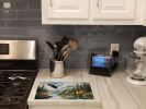 Eagle in Flight Glass Cutting Board Decorative Tempered Glass Kitchen Cutting and Serving Board Large Size Chopping Board