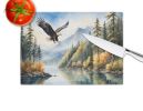 Eagle in Flight Glass Cutting Board Decorative Tempered Glass Kitchen Cutting and Serving Board Large Size Chopping Board