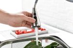 Kitchen Faucets with Pull Down Sprayer Commercial Stainless Steel Single Handle Single Hole Kitchen Sink Faucet