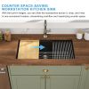 30in. / 32in. / 33in. Undermount Quartz Kitchen Sink Single Bowl Kitchen Sink Granite Composite Sink with Masonry Black Finish