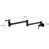 Wall-Mounted Potfiller modern 360-degree rotating kitchen faucet in Brushen Gold