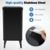 13.2 Gallon Stainless Steel Trash Can with Stay-on Lid and Soft Closure