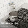Traditional Wall Mount Stove Swing Arm Folding Pot Filler Kitchen Faucet 2 Handle Double 360¬∞ Rotatable Joints