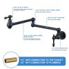 Traditional Wall Mount Stove Swing Arm Folding Pot Filler Kitchen Faucet 2 Handle Double 360¬∞ Rotatable Joints