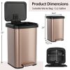 13.2 Gallon Step Trash Can with Soft Close Lid and Deodorizer Compartment